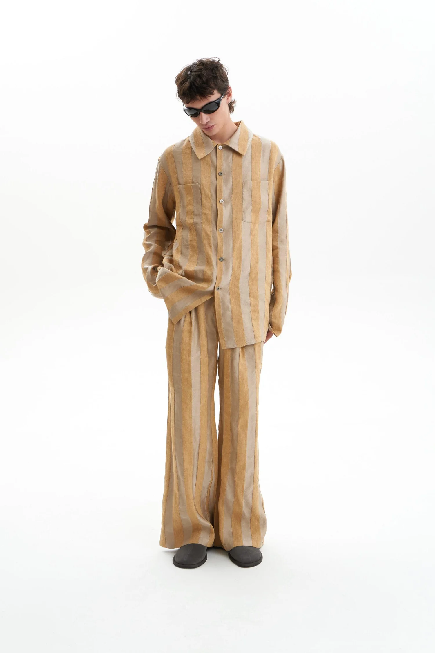 Брюки в пижамном стиле
